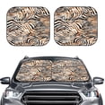 thumbnail image 2 of Balery Watercolor Zebra Parasol para parabrisas de coche de 2 piezas | Parasol plegable para parabrisas delantero de coche para la mayoría de sedanes-Medium, 2 of 6