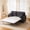 Dark Gray, variant on 74" Modern Linen Convertible Loveseat Sleeper Sofa Bed, Pull-Out Loveseat with Memory Foam, Convertible Sofa Bed Couch for Small Spaces​, Beige
