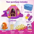 thumbnail image 4 of Disney Princess Carriage Inflatable Outdoor Bounce House with Slide and Ball Pit - Plus Heavy Duty Air Blower with GFCI - Kids Aged 3-8, 4 of 7