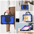 thumbnail image 6 of Case for Lenovo Tab M8 4th Gen 2024/2023 (TB-301FU, TB-300FU), 360 Rotating Stand Handle Pencil Holder Shoulder Strap Heavy Duty Shockproof Cover, Dark Blue PC, 6 of 7
