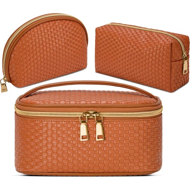 Makeup Bag 3 Pcs Waterproof Cosmetic Bag Set Portable Travel Cosmetic