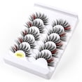 thumbnail image 6 of VANLOFE Health Beauty Cheap Portable Gift False Lashes 5 Pairs Of 3D False Eyelashes Natural Thick Cat Eye Tail Elongated Color Explosion Hair Eyelashes, 6 of 6