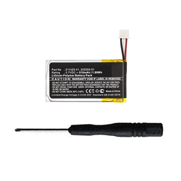 510mAh 211425-01, 202555-01 Battery for Plantronics Savi 8210, W8210 Headset