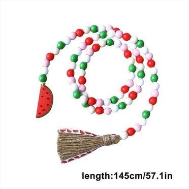Wooden Beads Bulk Heart Wooden Beads Memorial Day Craft Supplies Wooden Beads Tassel For Making Garlands Memorial Day/fall decorations