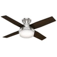 thumbnail image 2 of Hunter 44 Inch Dempsey Low Profile Brushed Nickel Ceiling Fan w/ Light & Remote, 2 of 6