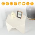 thumbnail image 4 of White Acrylic End Table, Modern Hexagon Accent Side Table, Waterproof & Sturdy for Living Room, Bedroom & Bathroom, 4 of 6