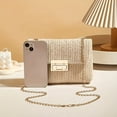 thumbnail image 6 of Yvsxxv Beige Rattan Woven Small Messenger Shoulder Bag, Summer Beach Use, 1 Pc, 6 of 7