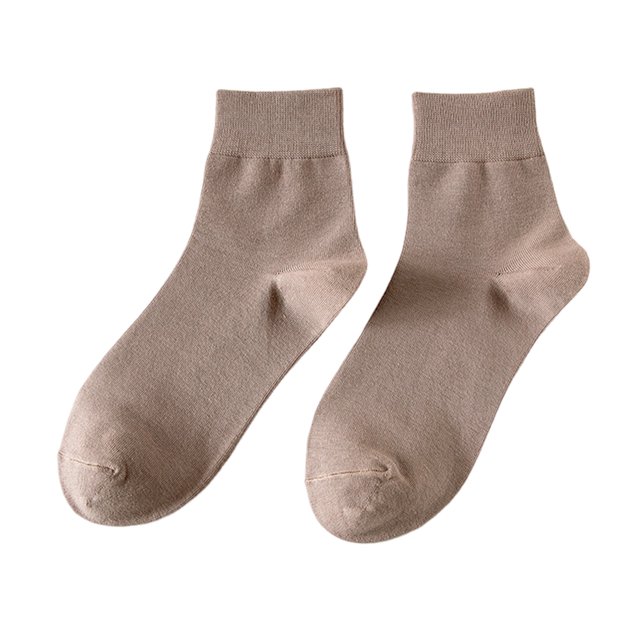 CSChome Socks Unisex Mid-tube No Odor Solid Color High Elasticity Slip Breathable Soft Sweat-absorption Shrink