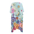 thumbnail image 2 of HELLHERO Datura Floral Long Kimono Swimsuit Cover Up Breathable High Quality Fabrics Flowy Bathing Suit Cover Up, 2 of 6
