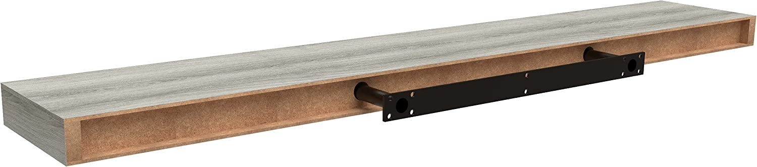 Ballucci 36" Floating Shelf, Wood Wall Mount Shelf with Invisible Bracket, 6" Deep, Gray