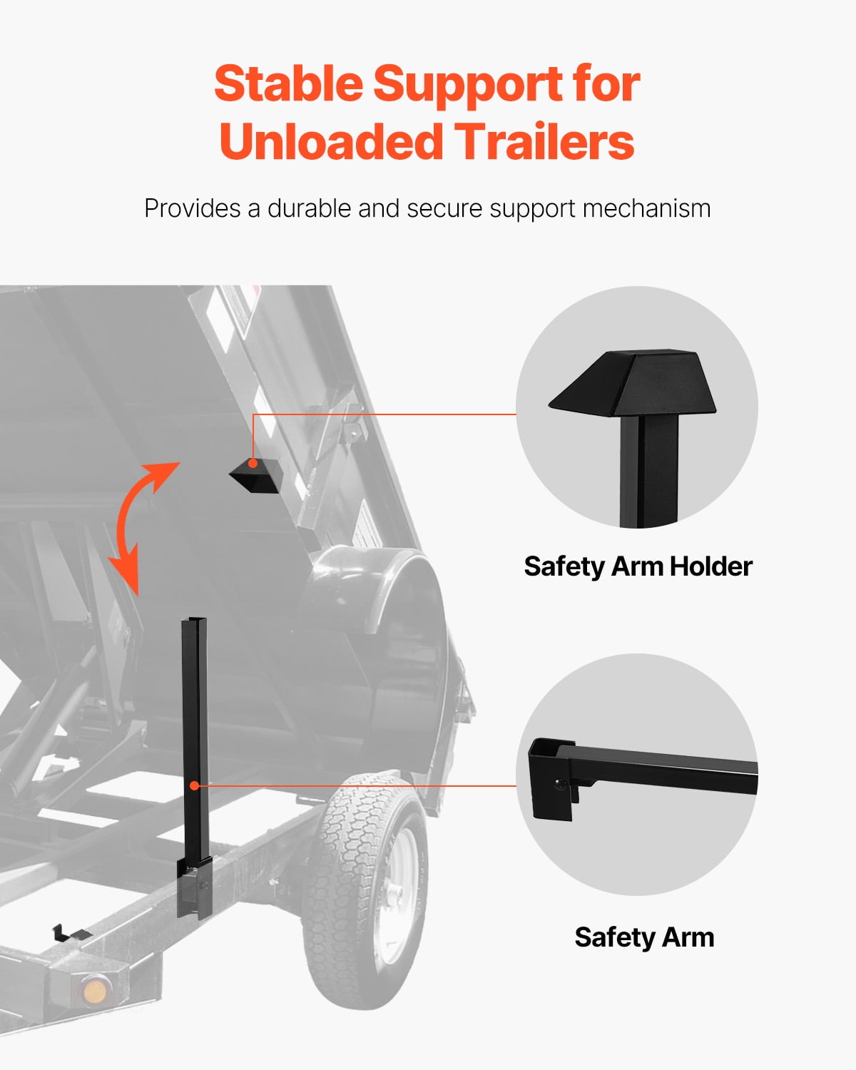 VEVOR Hydraulic Dump Lift Kit, 22,000 lb/10 T Dump Trailer Hydraulic Scissor Hoist Kit Standard Kit, Hydraulic Dump Bed Kit with 12V Hydraulic Pump Unit Suitable for Scissor Lift Dump Trailers Trucks