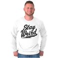 thumbnail image 5 of Stay Weird Motto Mantra Geek Normal Long Sleeve TShirt Men Women Brisco Brands X, 5 of 6