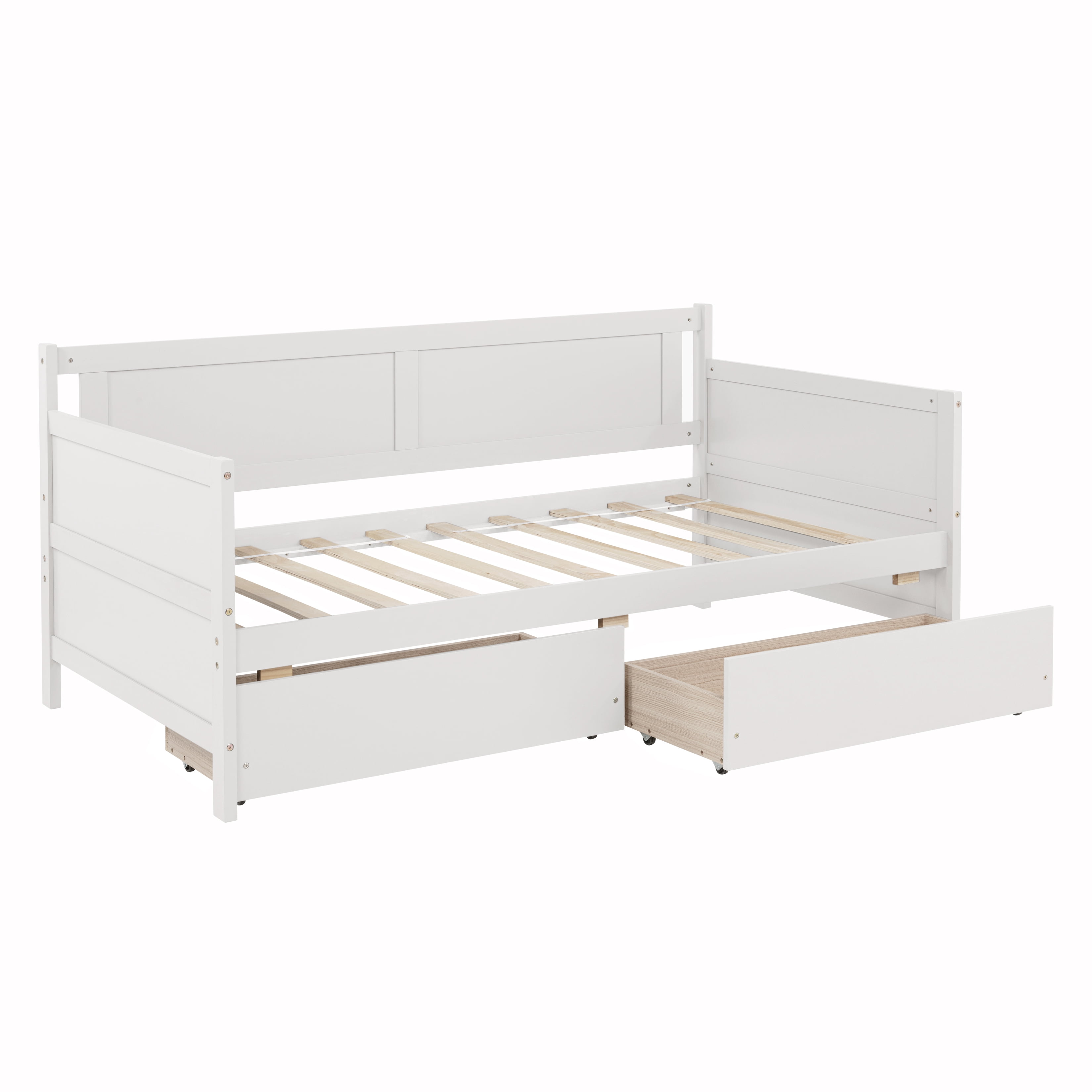 Sailvan Twin Size Pine Wood Daybed with two Storage Drawers