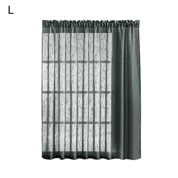 Koszal Lin Voilages Semi-Transparent Polyvalent Polyester Luxueux Rideaux de Traitement de Fenêtre pour la Maison