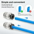thumbnail image 6 of Uxcell 10pcs Push to Connect Fitting 1/4" x 10-32" Thread Straight Union Fitting, Black, 6 of 7