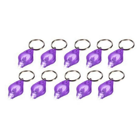 Pack Of 10 Uv Light Mini Led Keychain Torch Torch Key Ring Lights-