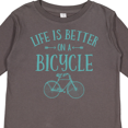 thumbnail image 4 of Inktastic Life's Better on a Bicycle Girls Long Sleeve Toddler T-Shirt, 4 of 5