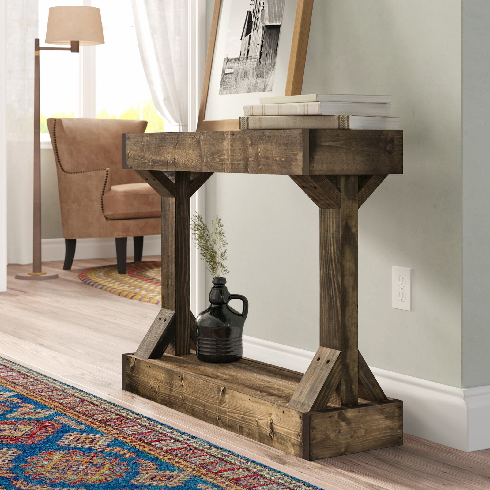 Oleary solid wood console table deals