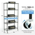 thumbnail image 6 of EFINE 5-Shelf Shelving Units and Storage on Wheels and 5-Shelf Liners, 6 of 7