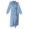 thumbnail image 4 of ZHENHONG Robes for Women, Ladies' Flannel Plush Heart Shaped Bathrobe With Pockets And Belted Bathrobe, Women's Sleepwear Blue, 4 of 4