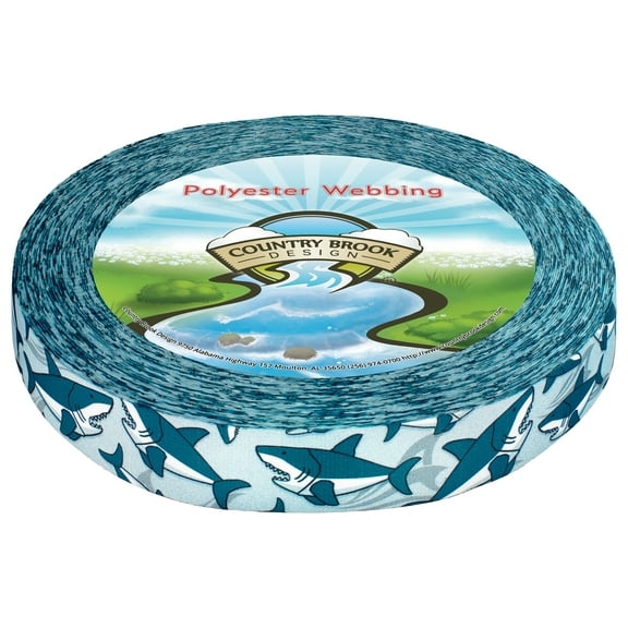 Country Brook Design® Sharks Lite Tape (1 Inch, 50 Yards)