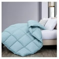 thumbnail image 3 of All Season Queen Size Down Alternative Comforter - Plush Microfiber Fill - Box Stitch Quilted - Duvet Insert with Corner Tabs (Full/Queen, Chambray Blue), 3 of 9