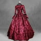 thumbnail image 5 of Vestido largo de otoño-invierno para mujer, estilo medieval, gótico, retro, con estampado floral, vestido de fiesta, estilo palaciego, con encaje, costura, mangas de trompeta, vestido de, 5 of 5