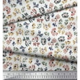 thumbnail image 2 of Soimoi Poly Georgette Fabric Flower Artistic Print Sewing Fabric Yard 42 Inch Wide, 2 of 3