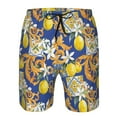 thumbnail image 4 of Kll Sicilian Style Men'S Casual Summer Beach Shorts Hawaiian Shorts With Pockets-Small, 4 of 9