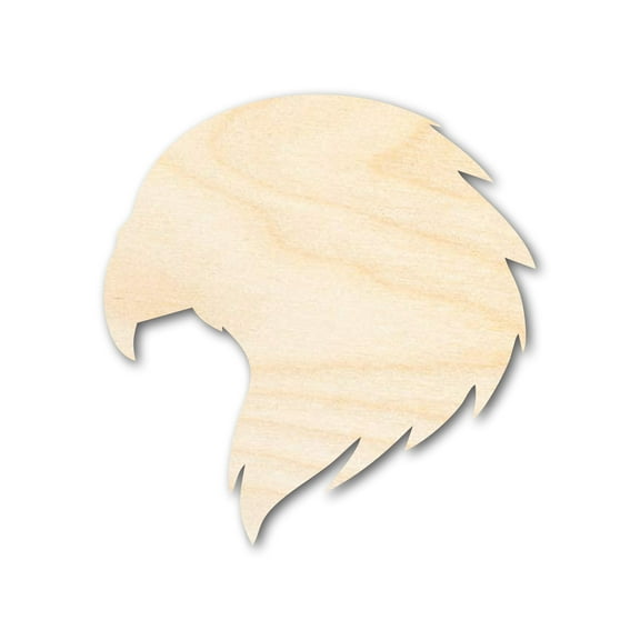 Unfinished Wood Hawk Mascot Shape 3" / 1/2"
