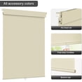 thumbnail image 6 of LazBlinds No Drill Blinds for Indoor Windows, Blackout Roller Shades, Cordless Window Blinds, Thermal Insulated Fabric UV Protection, for in Home and Office, 32.5" W x 72" H, Beige, 6 of 6
