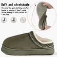 thumbnail image 4 of BERANMEY Cozy Platform Fuzzy Slippers for Women and Men Short Ankle Slippers with Anti-Slip Sole Lined with Warm Furry Perfect for Indoor & Outdoor Use, 4 of 9