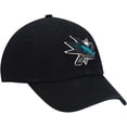 thumbnail image 3 of Men's '47 Black San Jose Sharks Team Logo Clean Up Adjustable Hat, 3 of 4