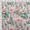 thumbnail image 4 of oneOone Cotton Poplin Red Fabric Florals Sewing Material Print Fabric By The Yard 42 Inch Wide, 4 of 6