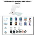 thumbnail image 4 of MAKATA 4-in-1 Wireless Fast-Charging Station (White) Foldable and Adjustable Stand Compatible with Apple Samsun, Huawei Phones Smart watches and Airpods for Office Home and Travel (Wall Plug Included), 4 of 8