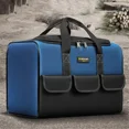thumbnail image 3 of New Square Tool Bag with 30% More Capacity Waterproof Multi Pockets Tool Organizer Tool Pouch for Electrician Tools, 3 of 7