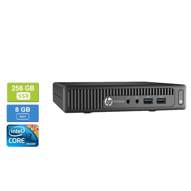 Remis à Neuf : HP 600 G2 Intel Core i3-6100T 8 Go 256 Go SSD Win 10 Pro UK&M