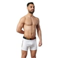 thumbnail image 2 of FOXPOLO Men’s Boxer Briefs 4-Pack Gift Set – Dynamic Print – Cotton Stretch Underwear – Comfortable Everyday Fit – Soft and Breathable | L - White, 2 of 6
