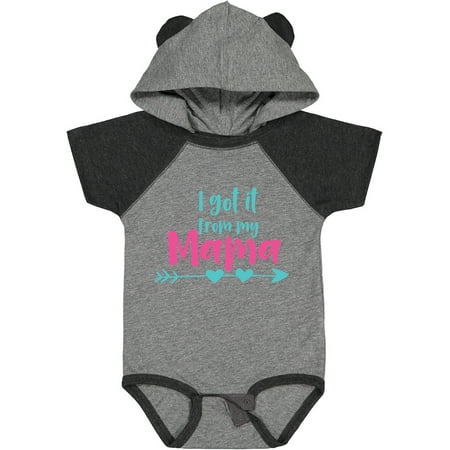 

Inktastic I Got It from My Mama Mom Mother Arrow Hearts Gift Baby Boy or Baby Girl Bodysuit