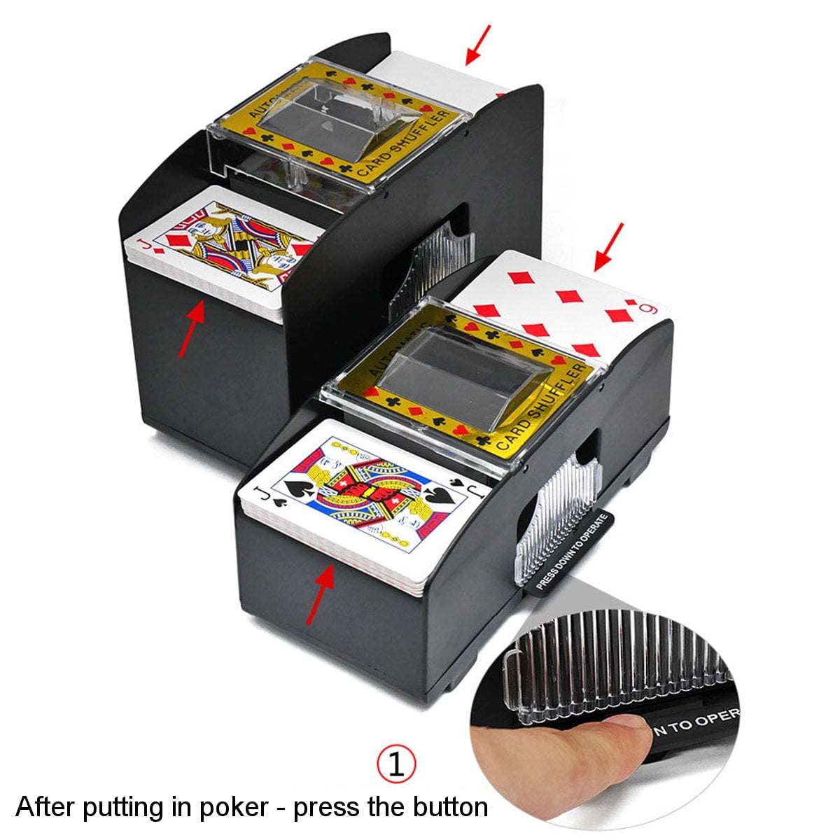 NCONCO Automatic Card Shuffler Electric Poker Shuffling Machine for Home Party Club 