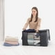 thumbnail image 4 of Yuarrent Bolsa de almacenamiento de ropa de cama para el hogar, mantas de dormitorio de gran capacidad no tejidas, bolsa organizadora a prueba de polvo y Almacenamiento y organización del hogar Negro Yuarrent HA066920-02, 4 of 6