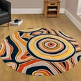 thumbnail image 3 of Teppich Homes Handmade Round Tufted Wool Rug 14x14 - Geometric Pattern Carpet for Living Room And Hallway, 3 of 7