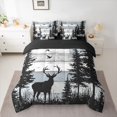 thumbnail image 2 of Homewish Jungle Animal Deer 7-Piece Twin Bedding Sets,Rustic Farmhouse Cabin Bedding Comforter Set,Old Barn Door Sheet Sets For Boys Teens,Microfiber Bedroom Decor Reversible, 2 of 8