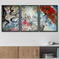 thumbnail image 3 of wall26 Framed Canvas Print Wall Art Set Rainbow Graffiti &amp; Street Art Collage Abstract Shapes Illustrations Modern Art Chic Colorful Ultra for Living Room, Bedroom, Office - 16"x24"x3 B, 3 of 5