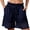 Dark Blue, variant on Boho Shorts for Women High Waist Bermudas Shorts with Lace Trim Solid Color Cover-Up Shorts Swim Shorts