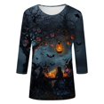 thumbnail image 5 of BILIKEYU 2025 Halloween Shirts for Women Crew Neck Top, Womens Tops, Halloween Clothes for Women, Halloween Shirts for Women, 5 of 5