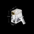 thumbnail image 5 of 20/50/100PCS/lot RJ11 6P2C 6P4C 6P6C Telephone Internet Modular Plug Jack RJ11 Connector RJ-11 Crystal Heads Gold-Plated 6U, 5 of 5
