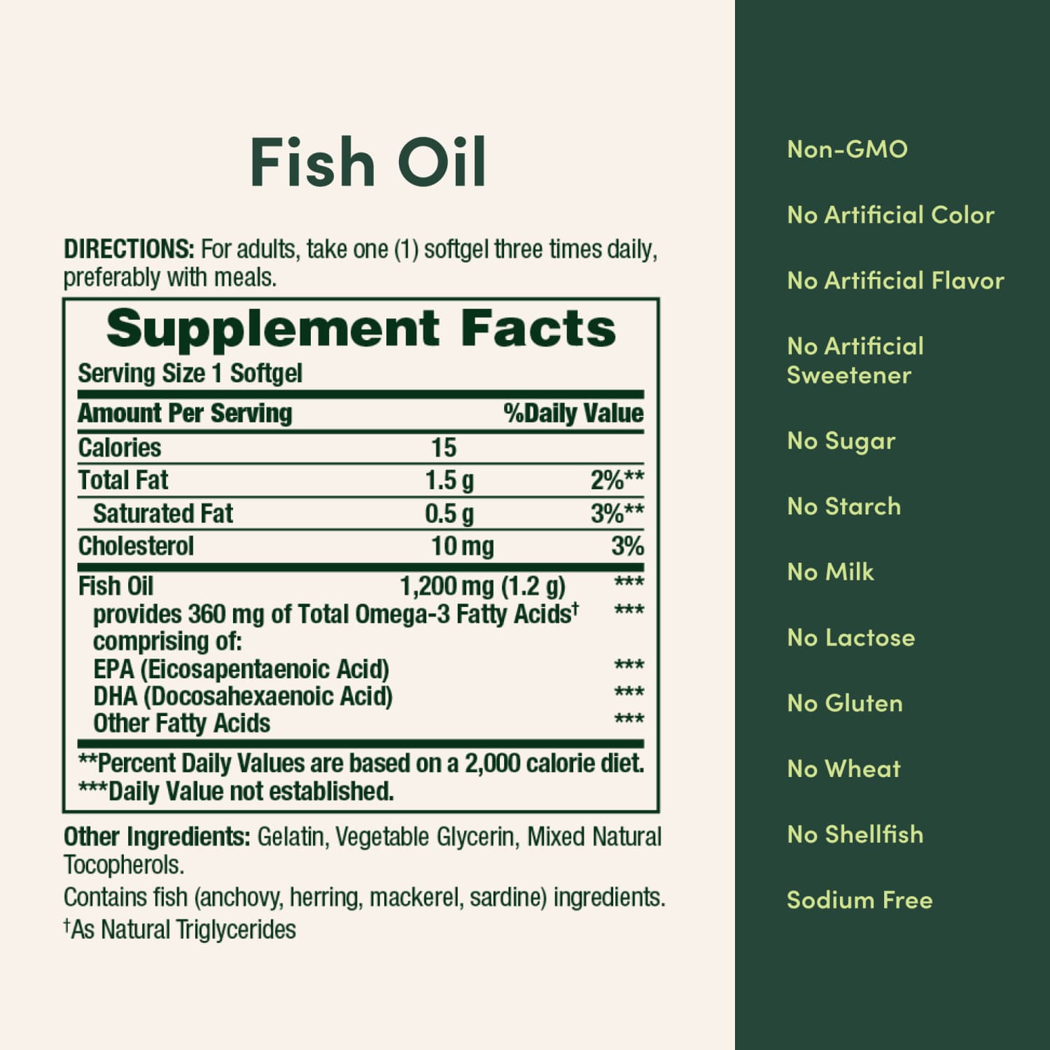Nature's Bounty Fish Oil Omega-3 1200 mg Softgels photo 3