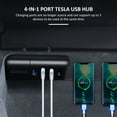 thumbnail image 4 of USB Hub Compatible with Tesla Model 3 Y 2021/Model 3 Y 2022 USB Hub Adapter 4 in 1 USB Hub Docking Station with 3 USB and 1 USB-C Port Reusable 4-Port Game Co-pilot USB Splitter, 4 of 10