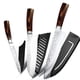 thumbnail image 1 of Juego de Cuchillos de Cocina de 3 Piezas, Cuchillo de Chef Japonés de Acero Al Carbono Martillado a Mano, Cuchillo Santuko Afilado con Mango de Madera, 1 of 7